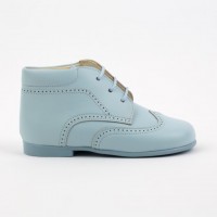 TI132 Pale Blue Leather Lace up Brogue Boot